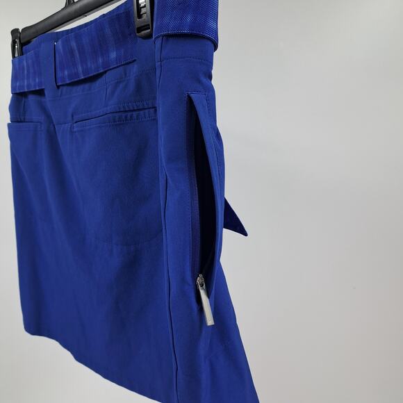 Nike Golf Womens Skirt 6 Dri-Fit‎ Wrap Belted Snap Tennis Athletic Cobalt Blue - Picture 4 of 7